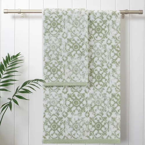 Vista 10 de Jessica Simpson Juego de 4 toallas de baño Aziza Decoración de baño premium Incluye 2 toallas de mano y 2 toallas de ducha 100% algodón
