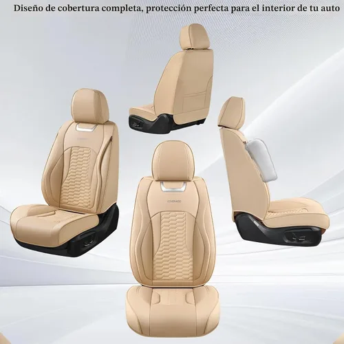 Vista 5 de Coverado - Fundas de asiento delantero de coche, fundas de asiento de cuero de lujo para automóviles, fundas de asiento de automóvil protectoras