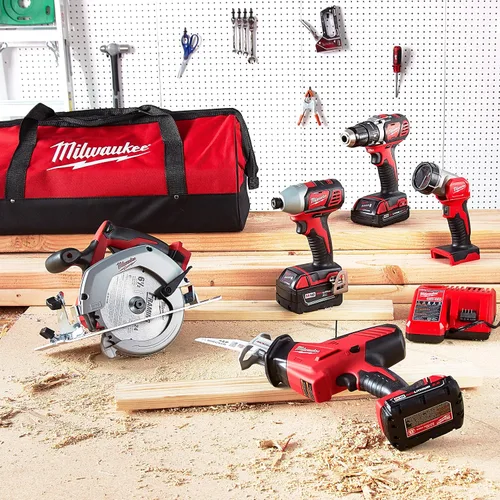 Vista 5 de Milwaukee 2695-25CX M18, kit combo de herramientas inalámbricas de iones de litio de 18 voltios (5 herramientas)