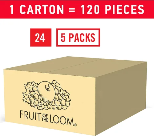 Vista 2 de Fruit of the Loom Boys 5pk White Crew