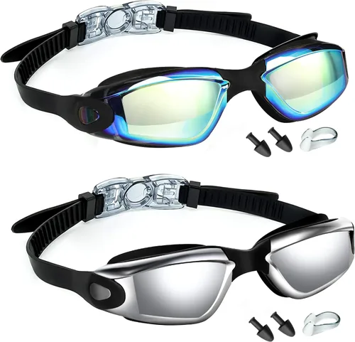 Vista 11 de LOCONHA Swim Goggles, 2 Pack Swimming Goggles Anti Fog No Leaking For Adult Women Men Youth