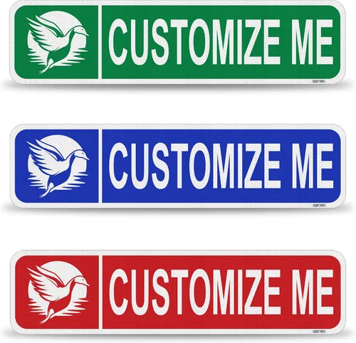 Vista 14 de Street Signs - Letreros personalizados con diseño de oso Diseña tu letrero de calle personalizado con color, símbolo de animal, fuente, palabras