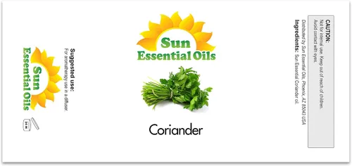 Vista 2 de Sun Essential Oils Aceite esencial de cilantro de 4 oz - Aceite de aromaterapia
