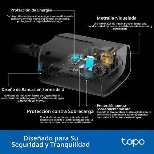 Vista 8 de Tapo Enchufe Inteligente Regulador para Exteriores para Luces Exteriores, Matter, Control por Aplicación, Resistente a la Intemperie IP65, Funciona