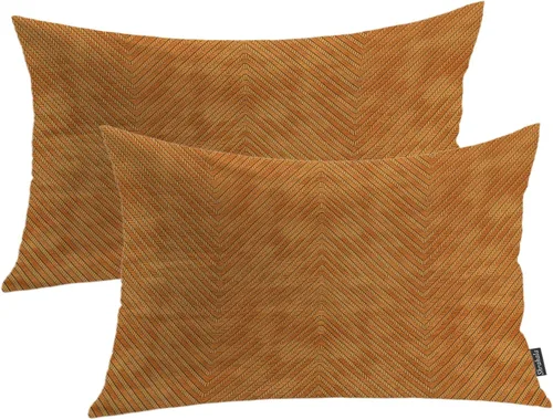 Vista 13 de Shrahala Juego de 2 fundas de almohada decorativas de granja rústica, paquete de 2, fundas de almohada de estilo rústico con textura de cesta tejida