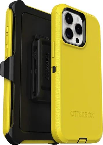 Vista 9 de OtterBox Funda para iPhone 15 Pro MAX (solamente) Defender Series, color negro, sin pantalla, resistente y duradera, con protección de puerto