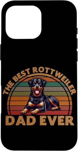 Vista 19 de Best Rottweiler Dad Ever Rottie Father Dog Parent Retro Case for iPhone 16