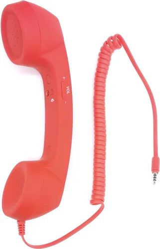 Vista 8 de Auricular retro de 3.5mm para teléfono celular Micrófono receptor para iPhone iPad teléfonos móviles smartphone (negro)