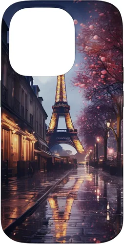 Vista 16 de iPhone 11 Escénica Torre Eiffel París Francia por la noche Bokeh Majestic Case