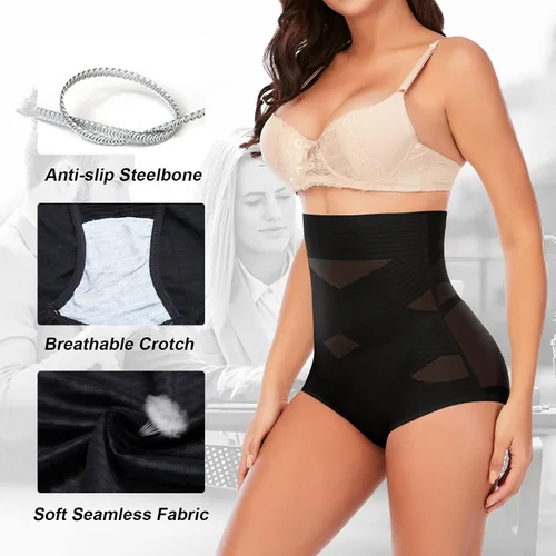 Vista 4 de Womens Shapewear Panties High Waist Tummy Control Body Shaper Underwear