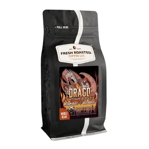 Vista 50 de Fresh Roasted Coffee, Blackbeard's Revenge, 12 onzas, tostado medio, Kosher, grano entero
