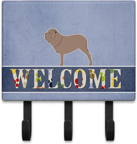 Vista 40 de Caroline's Treasures Afghan Hound - Gancho de pared de bienvenida, triple, multicolor Afghan Hound Welcome artwork on ceramic tile with three