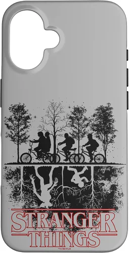 Vista 32 de Stranger Things Upside Down Hawkins Ride - Carcasa con logotipo para iPhone 17