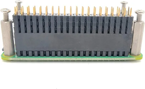 Vista 4 de Kit de hardware HAT con cabezales de pines GPIO y PoE 2x20 y 2x2 Cabezales apilables y separadores extra altos, compatibles con Raspberry Pi 5