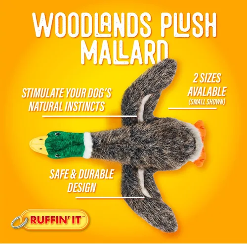 Vista 5 de Ruffin' It Woodlands Mallard Juguete de Peluche Relleno para Perro, Pequeño