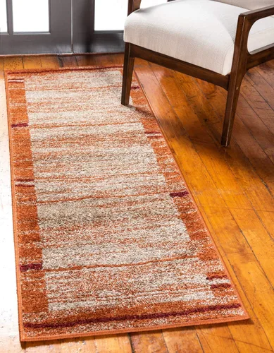 Vista 12 de Unique Loom Autumn Collection - Tapete abstracto, informal, moderno y contemporáneo (borde marrón y beige, 2 x 3 pies, rectangular)