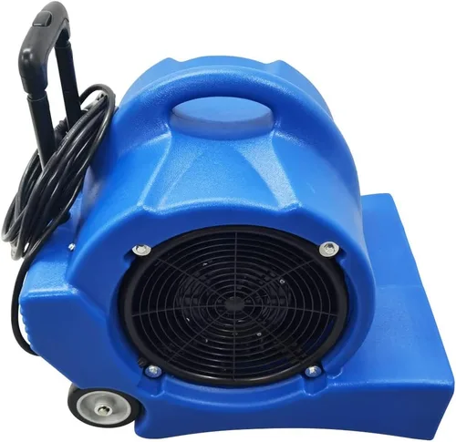 Vista 3 de INTBUYING Ventilador de aire de 3 velocidades secador de alfombras 1.2 HP resistente, potente flujo máximo 5700 CFM, ventilador de piso azul 110 V