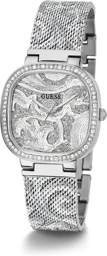 Vista 4 de GUESS Reloj de cuarzo para mujer con correa de acero inoxidable plata 135 Modelo GW0304L1