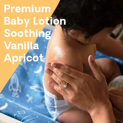 Vista 2 de Hello Bello Premium Baby Lotion I Vegan and Cruelty Free Moisturizing, Loción no grasa para bebés y niños I Vanilla Apricot Scent I 17 FL Oz
