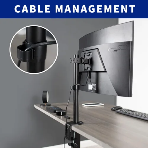 Vista 5 de VIVO Soporte de escritorio para monitor LCD individual de 13 a 38 pulgadas de alta resistencia, para 1 pantalla estándar a ultra ancha de hasta 38