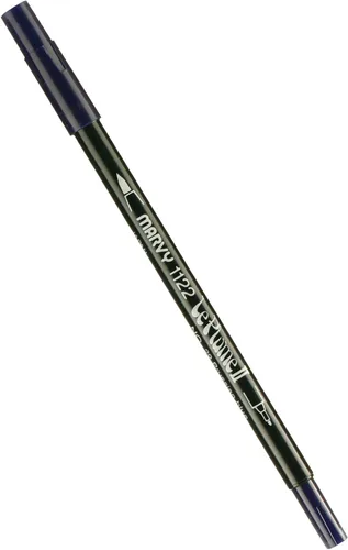 Vista 73 de Uchida 1122-C-3 Marvy Extra Fine Tip Le Plume II Rotulador de doble punta, azul