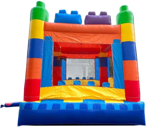 Vista 9 de Pogo Bounce House - Bloque de construcción inflable comercial para castillo y soplador