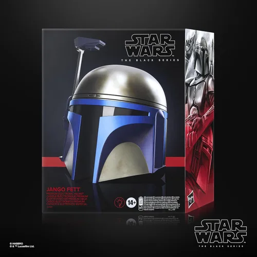 Vista 3 de STAR WARS The Black Series Jango Fett, casco de rol premium