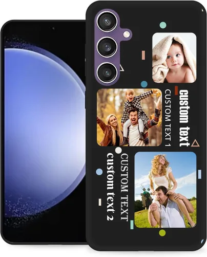 Vista 17 de Funda personalizada para Samsung Galaxy S23 Ultra con nombre de foto y texto - Funda suave y fina para teléfono móvil S 23 Ultra (negra) de 6.8