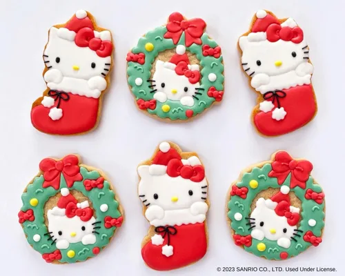 Vista 3 de Juego de utensilios para hornear galletas de Hello Kitty de Navidad