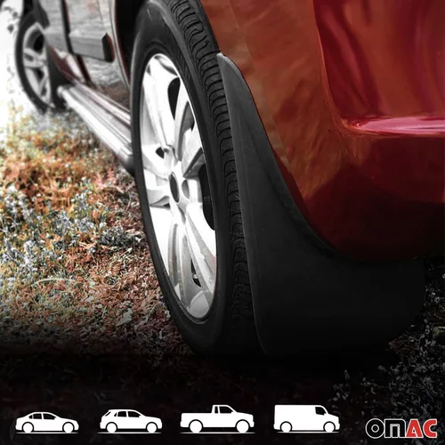 Vista 4 de OMAC Guardabarros Splash Barro Flaps para Chevrolet Captiva Sport 2008-2015 Negro 4