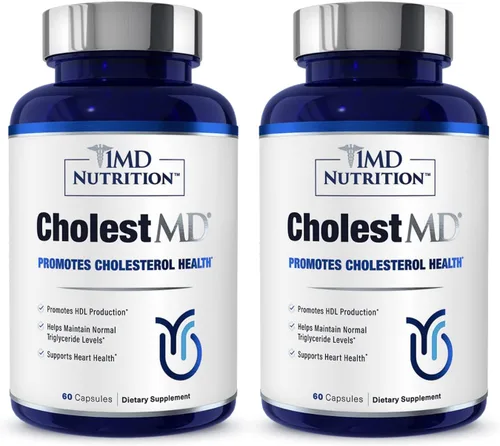 Vista 10 de 1MD Nutrition CholestMD con extracto de hoja de olivo, Bergavit, niacina, ajo 60 cápsulas
