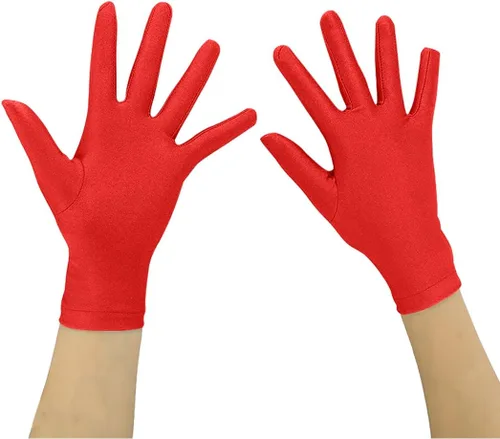 Vista 11 de Ensnovo Guantes de disfraz de dedo completo de elastano para niñas de 5 a 18 años