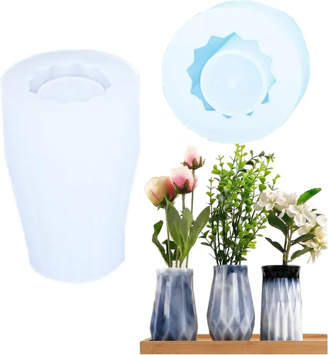 Vista 9 de Cayway Moldes de silicona para florero, moldes de resina para florero, moldes de silicona para preservación de flores, manualidades 3D hechas a mano