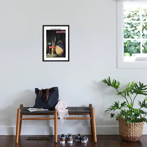 Vista 3 de AllPosters Lienzo decorativo para pared My Neighbor Totoro (AKA Tonari No Totoro), póster japonés, 1988 sobre marco negro, 12 x 18 pulgadas