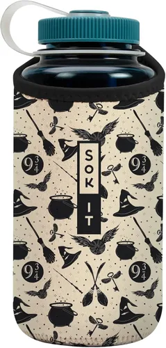 Vista 207 de Sok It BotlSok Funda para botella de agua con cubierta de neopreno aislante (Floral abstracto, se ajusta a CamelBak o Nalgene de 12 onzas)