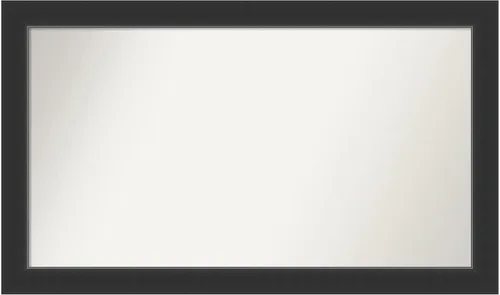 Vista 405 de Amanti Art Espejo personalizado, espejo de baño negro Astor, espejo de pared o espejo de tocador de baño sobre el fregadero (25 x 25 pulgadas)
