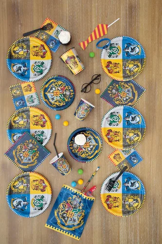 Vista 2 de Vasos de papel desechables - 9 onzas, Harry Potter, 8 piezas