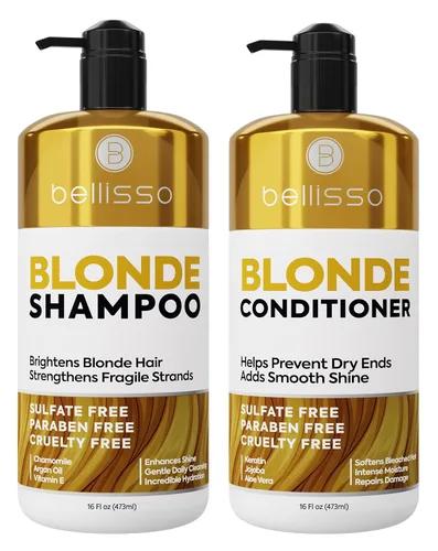 Vista 38 de Juego de champú y acondicionador antiencrespamiento, productos para el cuidado del cabello sin sulfato para mujeres y hombres, control del cabello