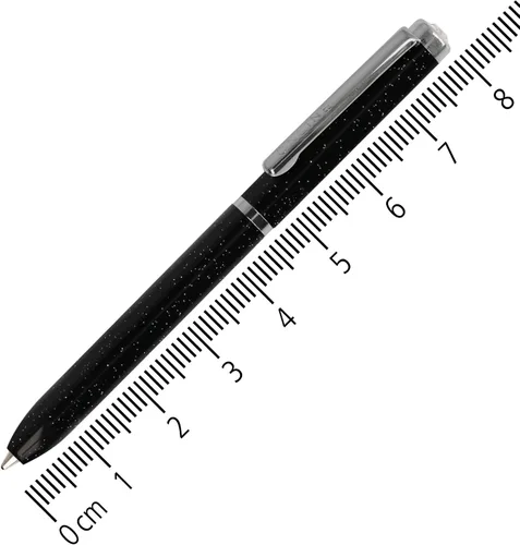 Vista 3 de Online Mini bolígrafo giratorio Negro con clip de metal Recarga de bolígrafo estándar bolígrafos pequeños para el bolso 3.1 in de longitud, cabe