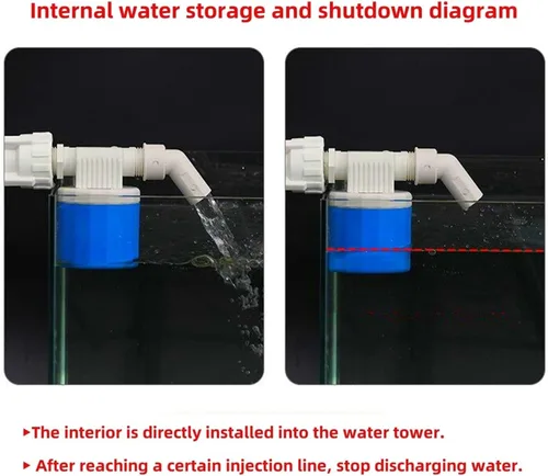 Vista 5 de Water Level Controller 1/2" 3/4" Male Thread Float Valve Tower Tank Full Stop Switch Automatic Supply 1Pc(1I2 - Upper Inlet)