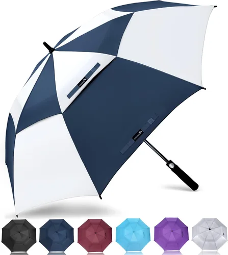Vista 45 de ZOMAKE - Paraguas de golf a prueba de viento, extragrande, de gran tamaño, de doble dosel resistente para lluvia, juegos deportivos y carrito