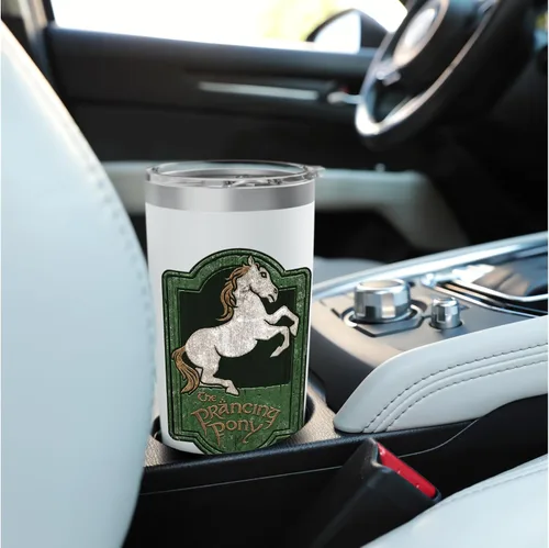 Vista 6 de The Lord of the Rings The Prancing Pony - Vaso aislado de acero inoxidable Blanco