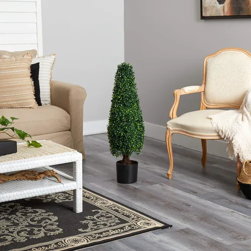 Vista 3 de Casi Natural 3 ft. Boxwood Topiario torre
