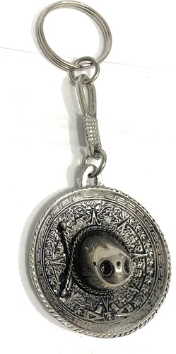 Vista 2 de Llavero Sombrero Charro, llavero Sombrero Charro Plata, plateado