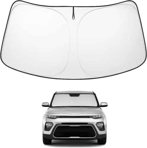 Vista 37 de Proadsy Parasol para parabrisas Rivian R1S 2022-2025 2026 de 4 capas plegable, protector de parasol frontal que bloquea los rayos UV, mantiene