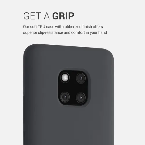 Vista 3 de kwmobile Funda compatible con Huawei Mate 20 Pro - Funda de silicona TPU con acabado suave - Negro mate