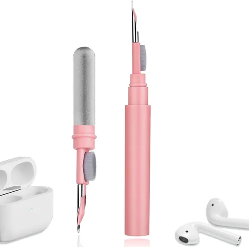 Vista 9 de Kit limpiador para auriculares, kit de limpieza para Airpods Pro 1 2 3, herramienta de limpieza multifunción con cepillo, esponja de vellón