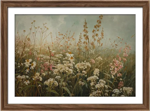 Vista 321 de MUDECOR Lienzo enmarcado prémium para pared, pinos nevados en bosque de invierno, ilustraciones modernas, arte contemporáneo, escénico, divertido