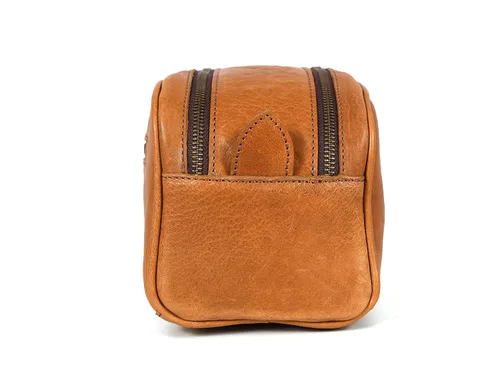 Vista 9 de Leather Toiletry Travel Pouch Leather Waterproof Dopp Kit By Aaron Leather Goods