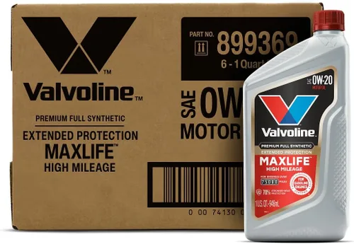 Vista 23 de Valvoline - Aceite de alto millaje 150 K con MaxLife Plus Technology, SAE 5W-20, 1 cuarto de galón
